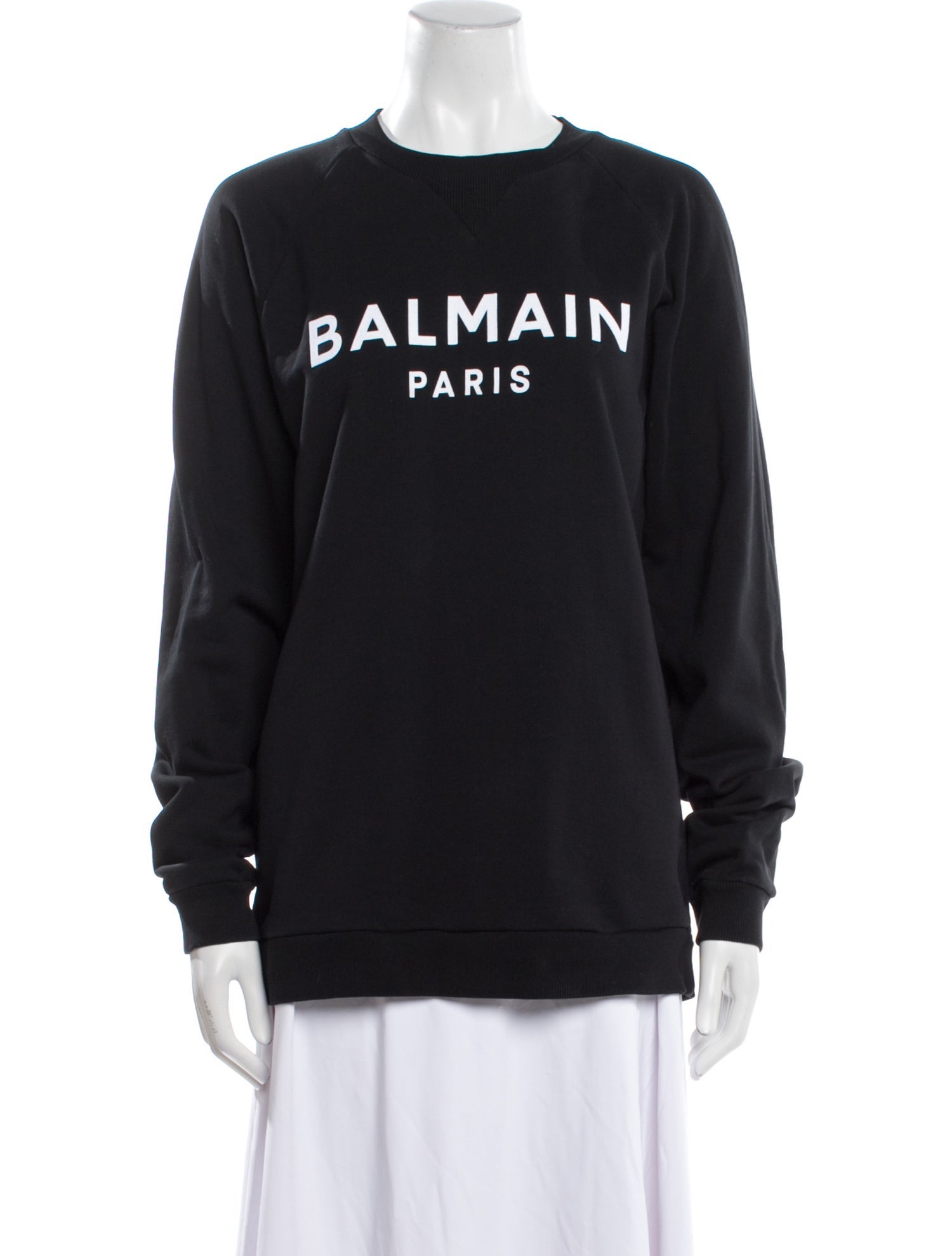 Balmain Graphic Print Crew Neck Sweatshirt